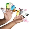 thumbnail image 4 of Clearance : LEORX 10pcs Cartoon Animal Finger Puppets Soft Velvet Dolls Props Toys (Random Pattern), 4 of 5