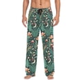 thumbnail image 7 of FORMRS Mens Pajama Pants with Pockets Soft Cotton Sleepwear Lounge Bottoms, Sizes S-2XL, Green Vibrant Forest Pattern, 7 of 7