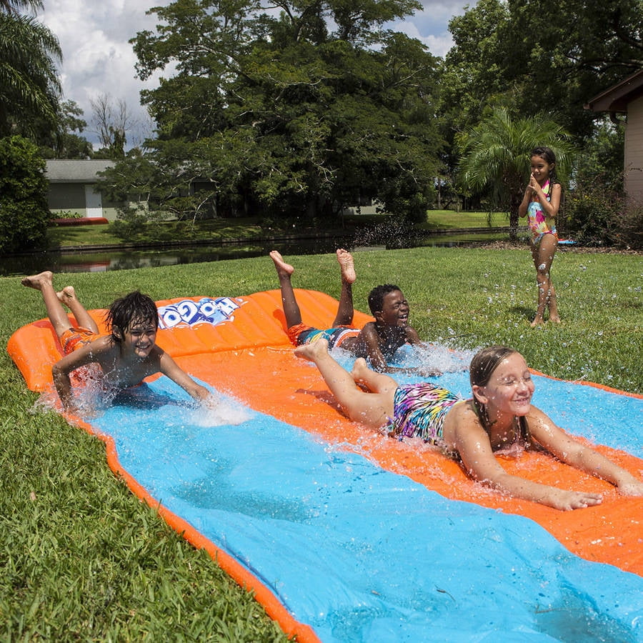 Triple Lane H2O Go Water Slide Outdoor Park Kids Play Backyard Fun Triple Lane H2O Go Water Slide Outdoor Park Kids Play Backyard Fun