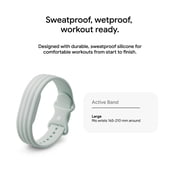 Google Fitbit Air Active Bundle: Screenless Fitness and Health Tracker - Personalized AI-Powered Coaching - Works with Android and iOS - Obsidian + Includes Active Band Size Large