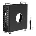 thumbnail image 1 of Chassis Stand Aluminum Alloy Stylish Look Enhanced Heat Dissipation Impact Proof Hollow Desktop Bracket for Mac Mini M4 Black, 1 of 4