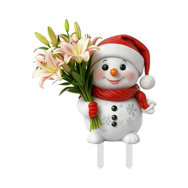 TIELUTT Interesting Xmas Snowman Garden Ground Stake Adornment Colorful Insert Art Christmas Signs Outdoor Valentines Day Banners for the Home Rabbit Cardboard Cutout Blank Yard Signs Banner Holder f