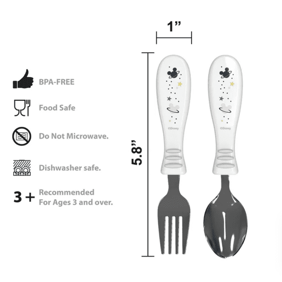 Mickey Space Easy Grip Flatware 2pc