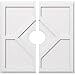 thumbnail image 3 of Ekena Millwork CMP32EY2-06000 32 Po OD x 6 Po ID Carré Embry Architecture Grade PVC Contemporain Médaillon de Plafond - 2 Pièces, 3 of 4