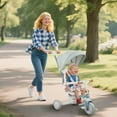 thumbnail image 2 of Qaba 7 in 1 Toddler Tricycle with Adjustable Parent Handlebar, Blue, 2 of 10