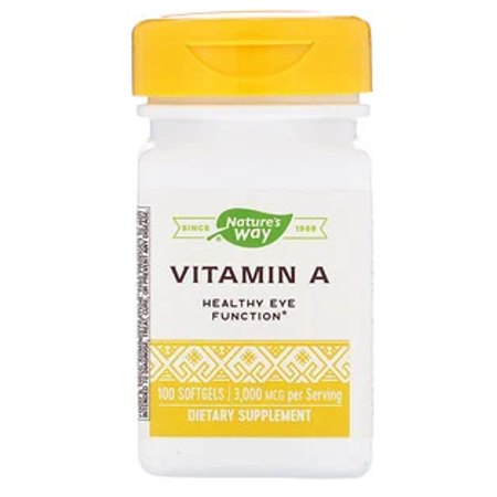 Nature's Way, Vitamin A, 3,000 mcg, 100 Softgels