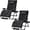 2 of Black, variant on HarmonyStrings Oversized Zero Gravity Chair, 32In Recliner Lounge Chair with Removable Soft Cushion and Cup Holder, Adjustable Anti Gravity Chair Folding Patio Chairs Padded -Grey 1 Set