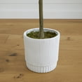 thumbnail image 5 of Nearly Natural 6ft. Artificial Eucalyptus Tree with White Decorative Planter, Green, 5 of 7