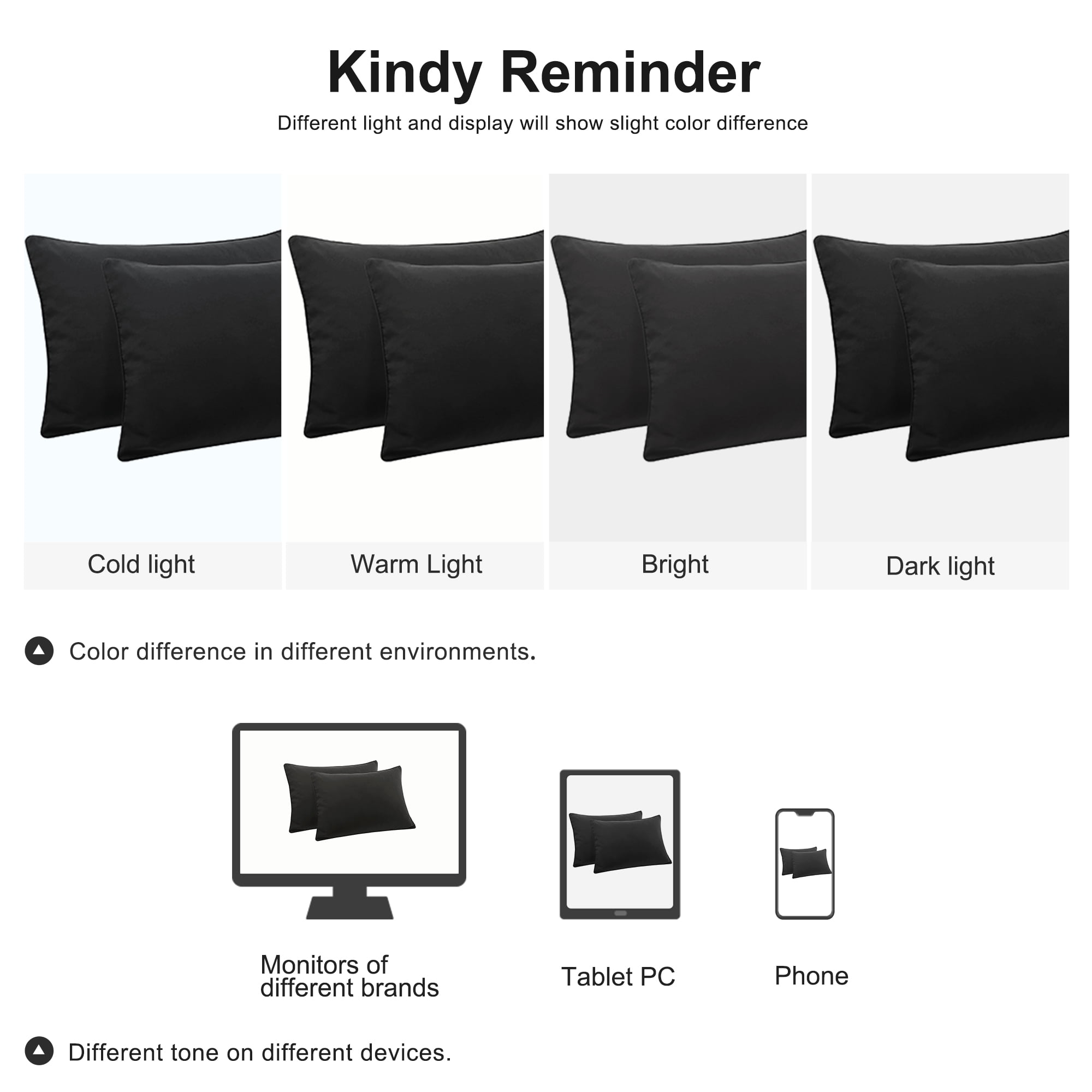 Unique Bargains 2Pcs Brushed Zipper Closure Microfiber Pillowcases Black Standard
