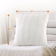 thumbnail image 7 of Cheer Collection Faux Fur Square Decorative Pillow 18x18, White - (Set of 2), 7 of 7