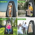 thumbnail image 3 of Camping Shower Tent, Outdoor Pop Up Changing Tent, Portable Bathroom Toilet Tent Privacy Tent with Portable Bag for Camping, Beach, Hiking, Travelling, 3 of 6