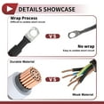 thumbnail image 2 of 1 Pc Battery Inverter Cable Battery Cable 3/8" Lug 5/16" Lug 3 AWG Gauge 4FT Black Tinned Copper, 2 of 7