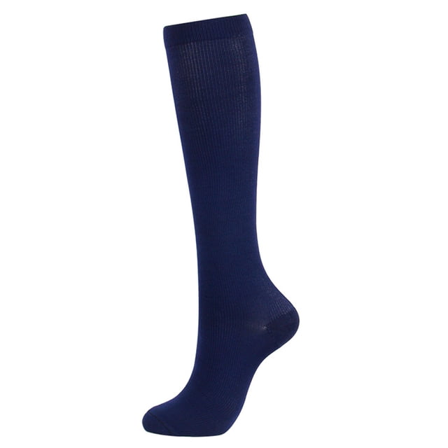 Qudderr Men Women 2 Pairs Compression Socks Knee High Support for Sports Solid Color Long Socks Knee High Compression Socks S-XXL
