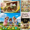 thumbnail image 2 of PEIBang 45x71 Inch Happy Easter Day Backdrop,Colorful Door Background Bunny Egg Flower Photography for Easter Party Supplies Studio Photoshoot Prop, 2 of 5