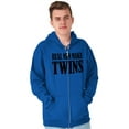 thumbnail image 4 of Funny New Father Real Men Make Twins Zip Hoodie Sweatshirt Men Brisco Brands X, 4 of 6