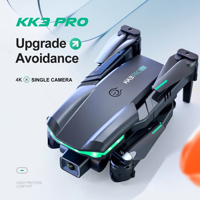Tmvgtek 2.4Ghz 4K Cámara Única Plegable Rc Drone Quadcopter Con 2 Luces Led De Batería