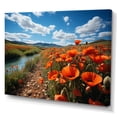 thumbnail image 2 of Designart "Spain landscapes Of Poppies" Farmhouse Wall Art Print, 2 of 5
