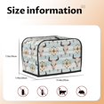 thumbnail image 4 of Toaster Covers 2 Slice, bull cow skull boho print Waterproof Bread Machine Cover Fits for Standard 2 Slice Toasters, Home Decor Toaster Protection with Hanging Rope, 4 of 7