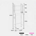 thumbnail image 2 of Bathroom Space Saver 3 Tier Over The Toilet Storage Rack with Hook Design Freestanding Metal Storage Shelves Bathroom Shelf Storage Organizer, 2 of 8