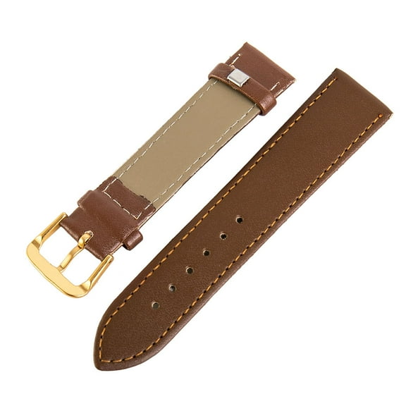 18 /20/ 22mm Black Brown Mens Genuine Leather Watch Strap Wristwatch Belt Bands