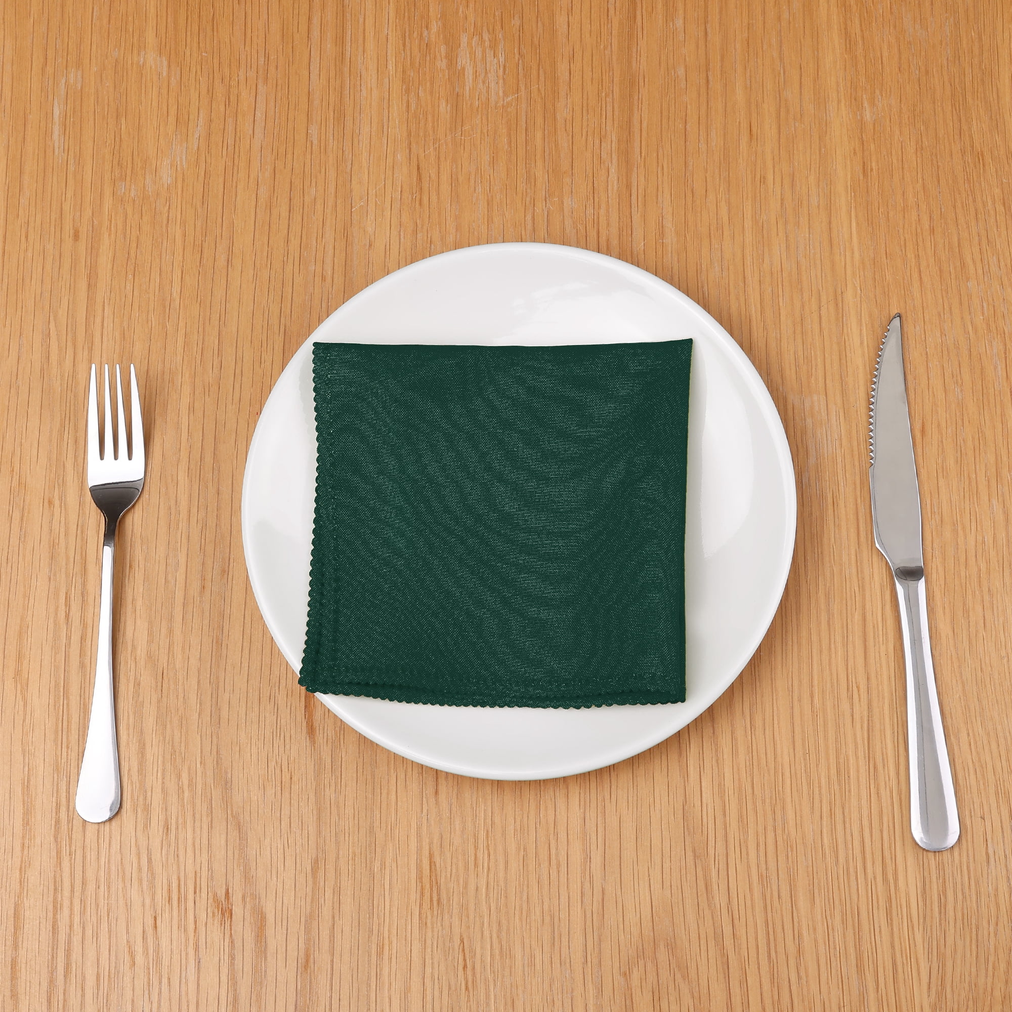 Unique Bargains 12 Pack Sateen Great Napkins for Party Wedding Restaurant Cocktail Banquet Green