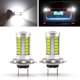 thumbnail image 1 of Bombilla LED H7, 12 V, luz antiniebla LED para coche, luz blanca de 6000 K, luz antiniebla, luz de circulación diurna, luz de conducción DRL, 2 unidades - DKSFJKL, 1 of 5
