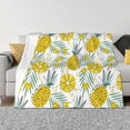 thumbnail image 3 of Throw Blanket for Couch, Cute Delicious Pineapple Super Soft Fuzzy Comfy Warm Throw Blanket, Cuteness Lightweight Cozy Plush Flannel Blanket & Throws for Sofa and Bed All Season, 3 of 5