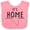 Pink and White, variant on Inktastic It's Home- State of Nevada Outline Distressed Text Boys or Girls Baby Bib