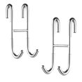 thumbnail image 1 of 2PCs Stainless Steel S-shaped Coat Hook Multi-function Storage S-shaped Hook Bathroom Hook Double Hook Back-mounted S-shaped Double Hook, 1 of 8