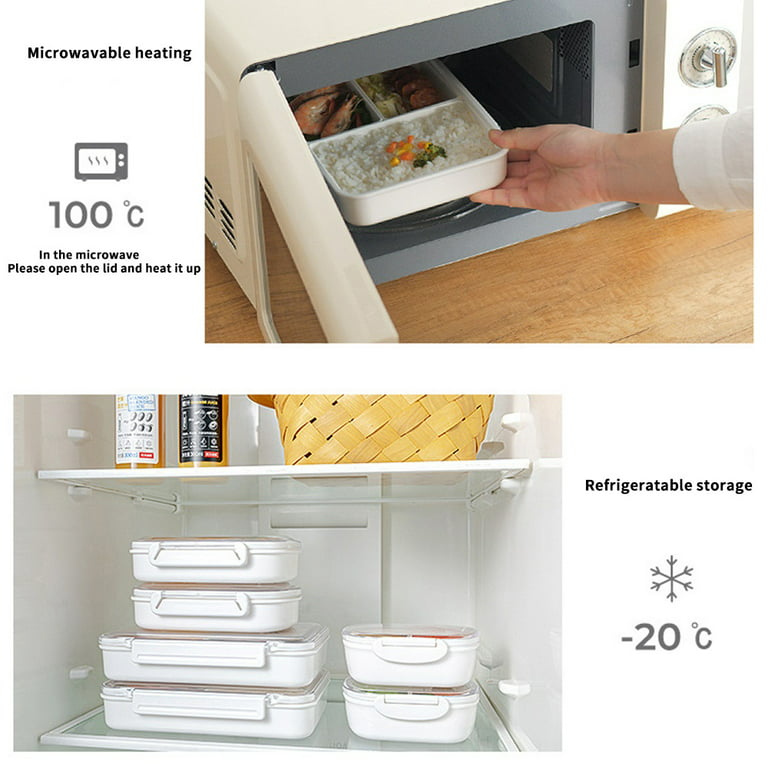 Microwave-Heated Lunch Box, Divided Fruit Box, Portable Lunch Box