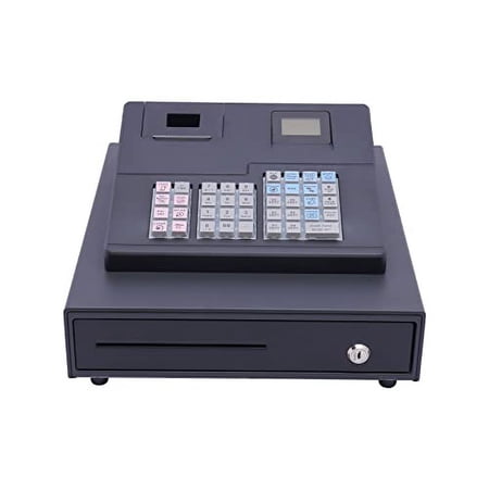 Cash Register, Thermal Dept Cash Register, 32 Dept 10 Clerks, 38-Keys 8-Digital LED Display Multifunction Electronic POS System for Small Businesses