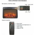 thumbnail image 4 of 23" Electric Fireplace Insert, Electric Fireplace Heater with Remote/Timer, Adjustable 4 Flame Brightness, Digital Display, Log Set, Overheating Protection, 1400W(22 15/16" X 17 5/8"), 4 of 14
