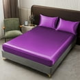 thumbnail image 7 of Msgweeeg Sheet & Pillowcase Sets Soft Solid Matte Satin Hotel Silk Bed Sheet Pillowcase Twin Size Breathable Fabric for Winter Warmth, 7 of 7