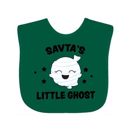 

Inktastic Cute Savta s Little Ghost with Stars Gift Baby Girl Bib