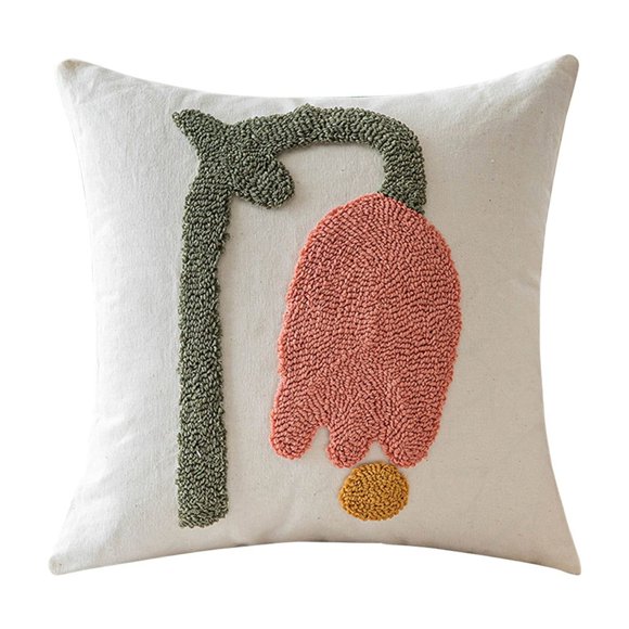 WIFKLSIIPG Pillow Flower Tufted Pillowcase Cute Style Living Room Sofa Cushion Cover Waist Pillowcase