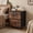 Rustic Brown, variant on BEAUTYPEAK Nightstand 2-Drawer Fabric Dresser Bedside Table with Wooden Top Adjustable Feet, Black