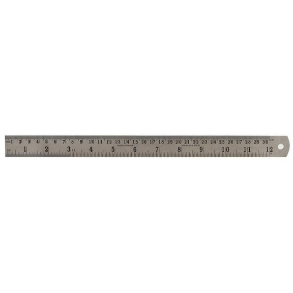 DURATOOL - 12" (300mm) Stainless Steel Ruler with Metric/Imperial Marking, Satin