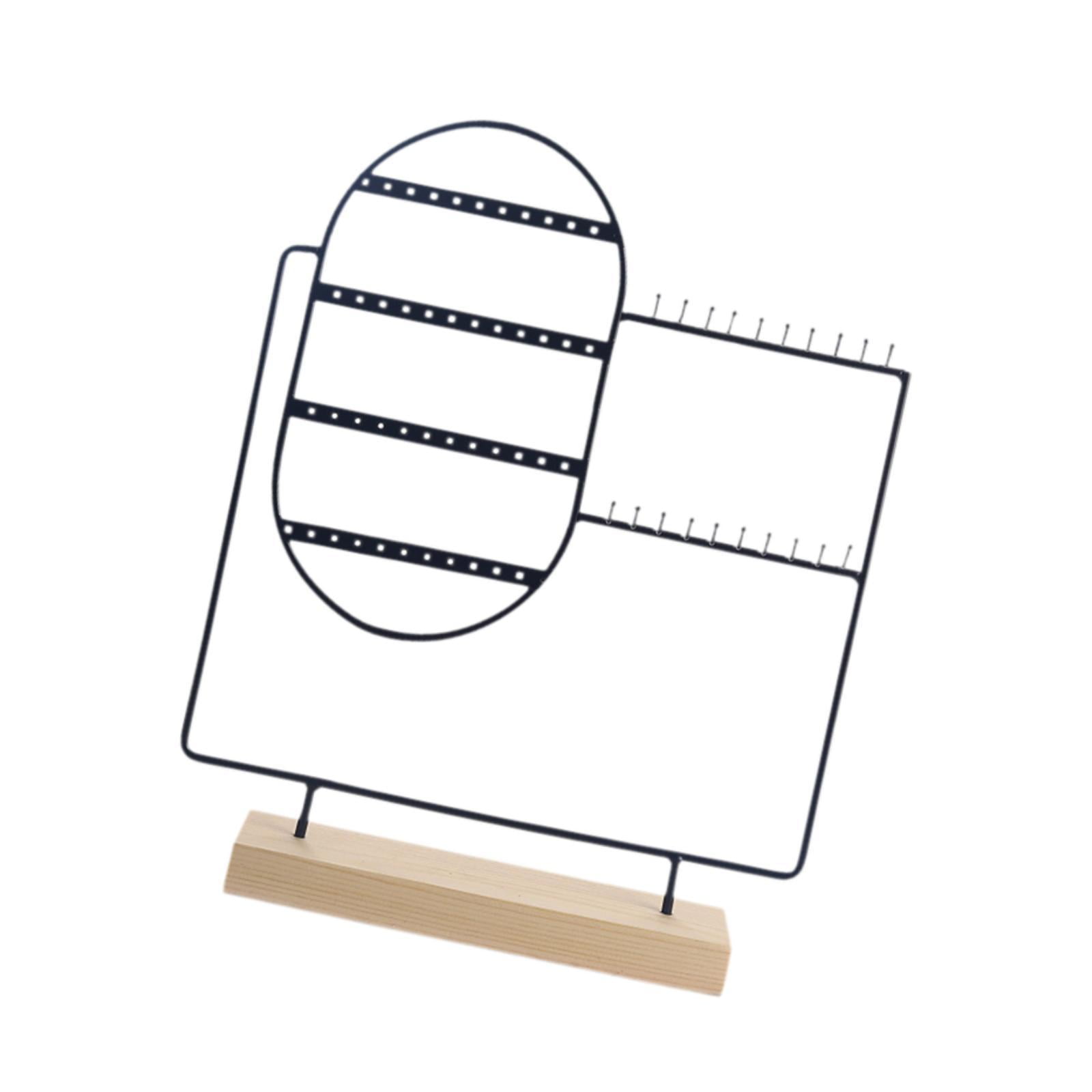 Segolike Jewelry Organizer Earring Organizer Rack Showcase Metal Frame Jewelry Hanger Jewelry Display Rack for Bangle Earrings Pendant Black