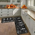 thumbnail image 4 of Halloween Kitchen Rugs Set of 2, Halloween Decorations Non Slip Backing Halloween Kitchen Mats for Floor Holiday Rug Halloween Decor for Home Party Gifts (Black, 17"x47.2"+17"x30"), 4 of 6