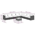 thumbnail image 4 of vidaXL 9 Piece Garden Lounge Set with Cushions Poly Rattan Brown, 4 of 5