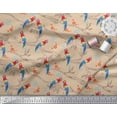 thumbnail image 3 of Soimoi Rayon Fabric Branches,Leaves & Macaw Parrot Bird Print Sewing Fabric Yard 42 Inch Wide, 3 of 3