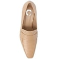 thumbnail image 5 of Journee Womens Celina Kitten Heel Loafer Square Toe Pumps, Widths Available, 5 of 10