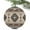 Brown, variant on Southwestern Aztec Vintage Geometric Christmas Ceramic Ornament 2025,3" Round Xmas Tree Hanging Accessories with Gold Ribbon