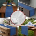 thumbnail image 6 of Navy Blue Table Runner 90 Inches Long, Vintage Country Monochrome Farmhouse Cotton Linen Table Runners Dresser Scarves, Decorative Fabric Tabletop Scarf Furniture Cover for Home Dinner Party 13"x90", 6 of 8