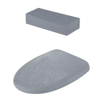 2 Pieces Toilet Lid Cover Tank Protector Soft Stretchable Polyester for Bathroom Decor Fits Most Standard Toilets