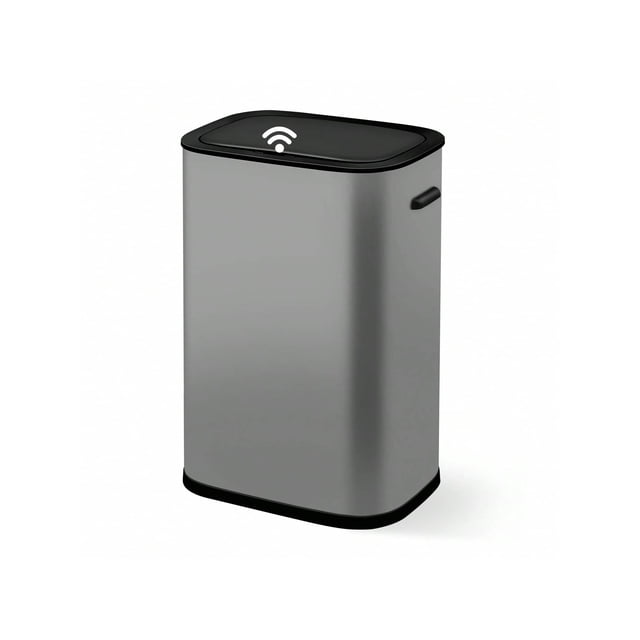 Eastvita 13-Gallon Automatic Sensor Kitchen Trash Can with Lid - Sensor-Activated/No Inner Bucket/for Home/Office (Battery Not Included)/Grey