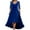Blue, variant on Meichang Womens Plus Size Velvet Dresses Tunic Comfy Lace 3/4 Length Sleeves Sundress Elegant Flared Swing Square Neck Dresses High Low Hem Wedding Guest Evening Dress, L-5XL