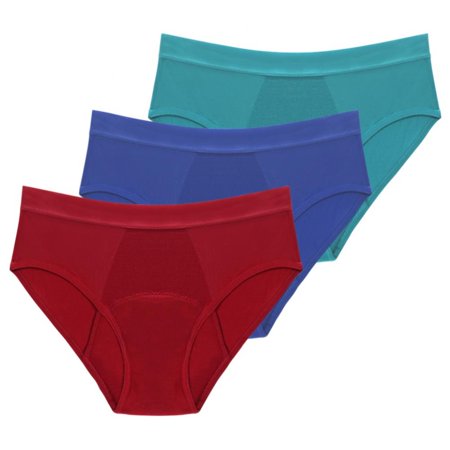 Womens Menstrual Period Panties Postpartum Protective Underwear 3 Pack