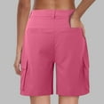 thumbnail image 5 of Shorts for Women Suit Summer Bag Straight Tube Loose Fit Casual Bermuda Cargo Board Gym Hot Pink Bottoms Sizes S, 5 of 6