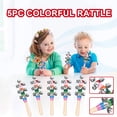 thumbnail image 2 of Jindong 5PC Colorful Rattles Christmas Hand Bell Musical Instrument Educational Toys, 2 of 4